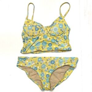 Lilly Pulitzer Vintage Bathing Suit Bahama Sunshine Cuba Libra Print Sz Womens 8